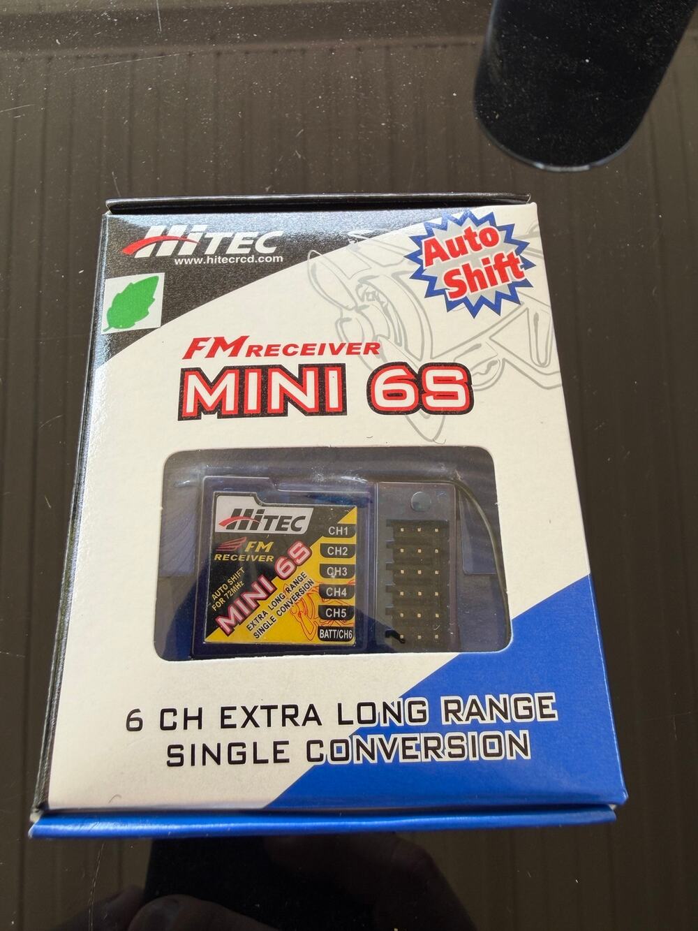 NEW Hitec Mini 6S 6 Ch. FM Single Conversion Receiver with Auto Shift 72 mgh-NIB
